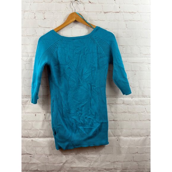 Bongo Sweater Womens Size XL Teal Blue Casual Pull Over Cardigan - Picture 2 of 3